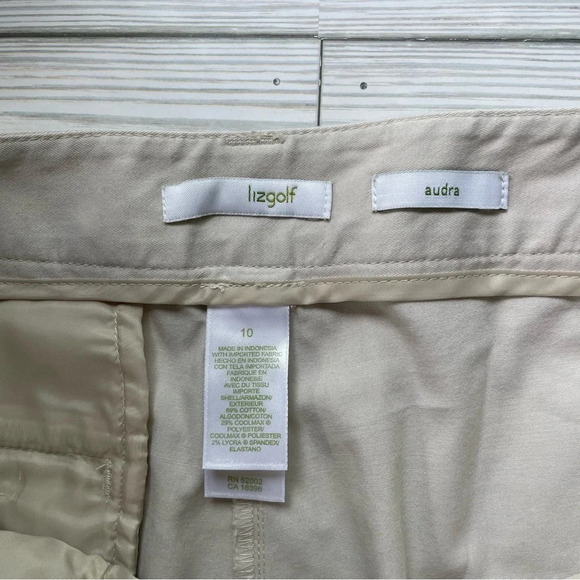Liz Claiborne Liz Golf Audra Bermuda Shorts ivory short size 10 - Picture 6 of 10